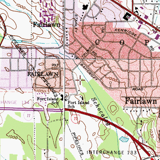 Topographic Map of Griffith Park, OH