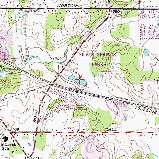 Topographic Map of Silver Springs Lake, OH