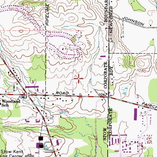 Topographic Map of Stow - Munroe Falls High School, OH