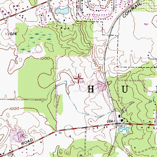 Topographic Map of Big Springs Golf Club, OH