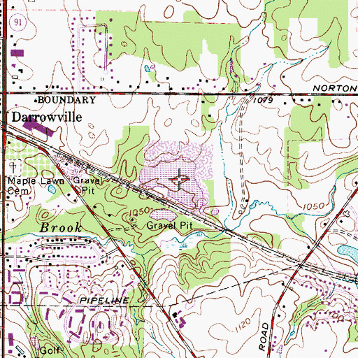 Topographic Map of Darrow Lake, OH