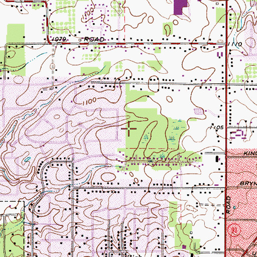 Topographic Map of Heather Hills Park, OH