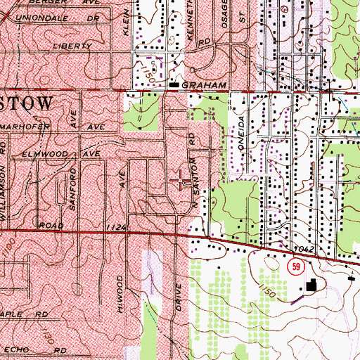 Topographic Map of Northport Park, OH