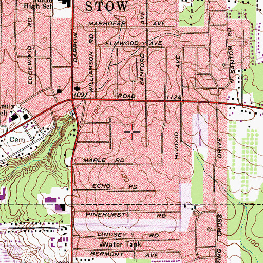 Topographic Map of Indian Trail Elementary School, OH