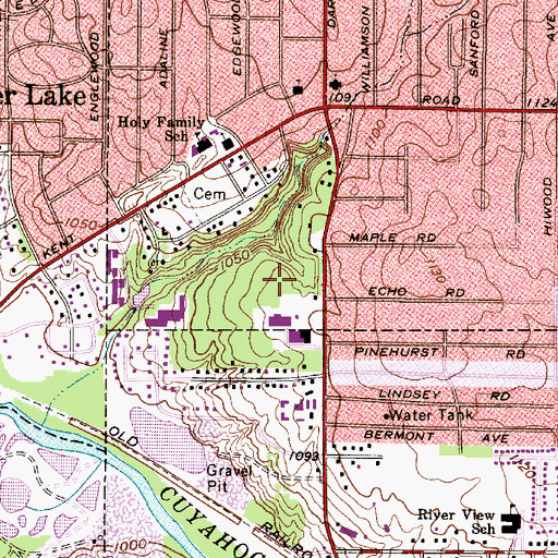 Topographic Map of Adell Durbin Park, OH