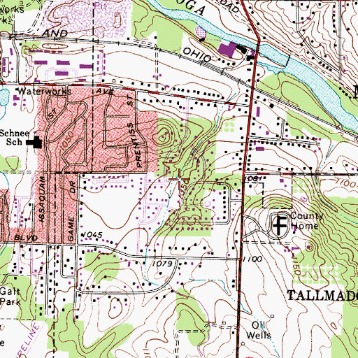 Topographic Map of Guise Park, OH