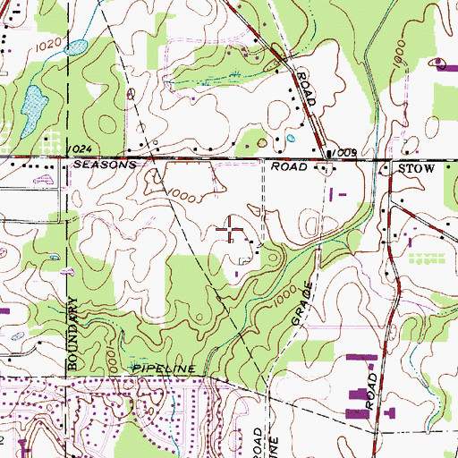 Topographic Map of Seasons Road Industrial Park, OH