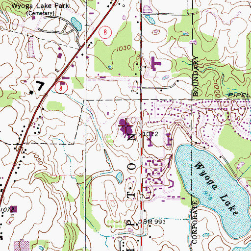 Topographic Map of Walsh Jesuit High School, OH