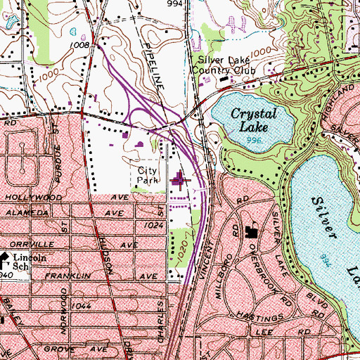 Topographic Map of Roberts Middle School, OH