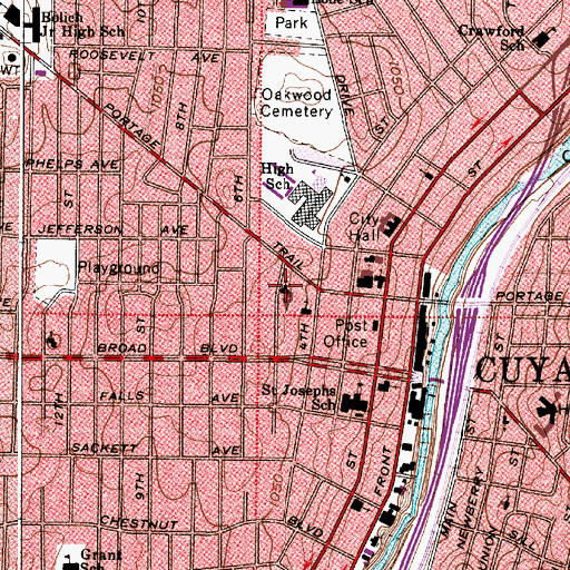 Topographic Map of Redeemer Lutheran Church, OH
