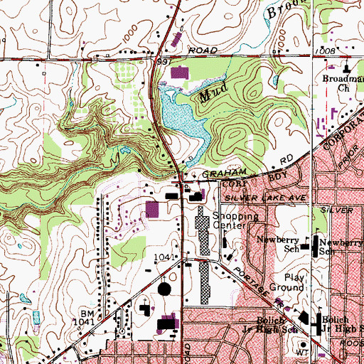 Topographic Map of Iron Bridge (historical), OH