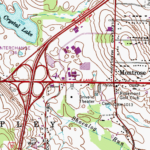 Topographic Map of West Market Plaza Shopping Center, OH