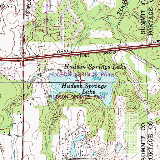Topographic Map of Hudson Springs Park, OH