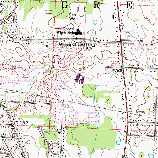 Topographic Map of Portage Lakes Career Center, OH