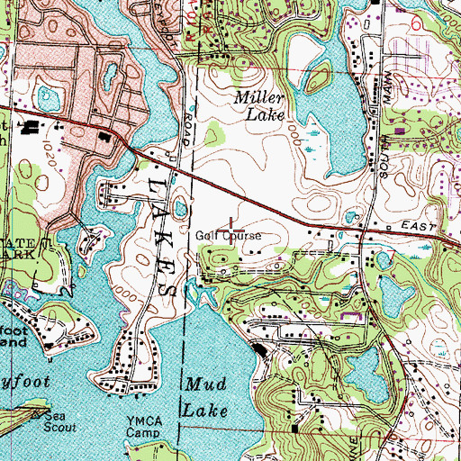 Topographic Map of Turkeyfoot Golf Course, OH