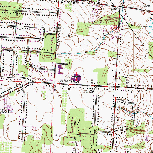 Topographic Map of Manchester High School, OH