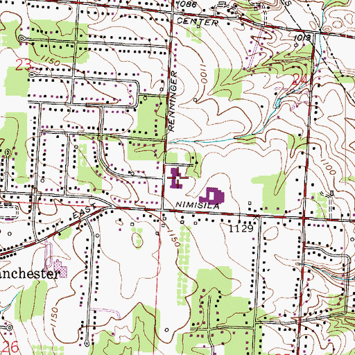 Topographic Map of Nolley Elementary School, OH