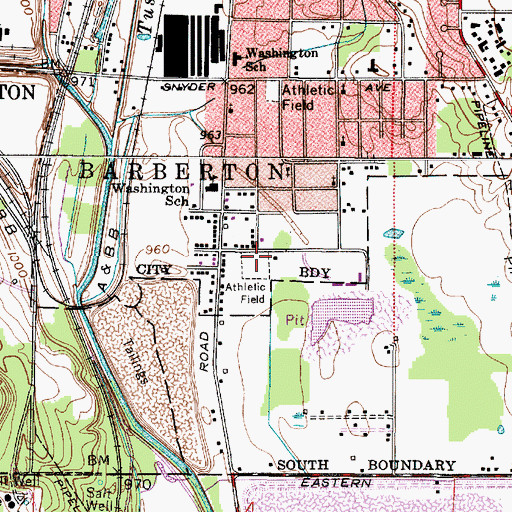 Topographic Map of Elson Park, OH