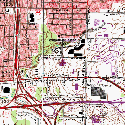 Topographic Map of Barrett Elementary School, OH