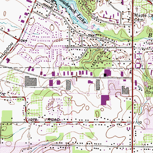 Topographic Map of Commerce Industrial Park, OH