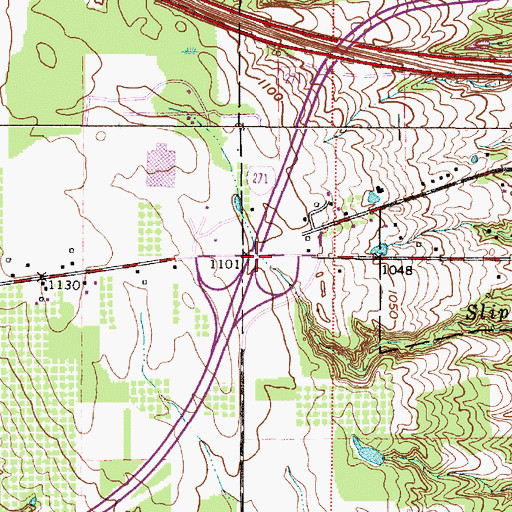 Topographic Map of Interchange 12, OH