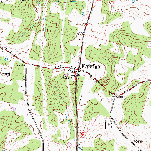 Topographic Map of Fairfax Methodist Church, OH