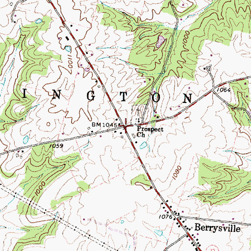 Topographic Map of Prospect, OH