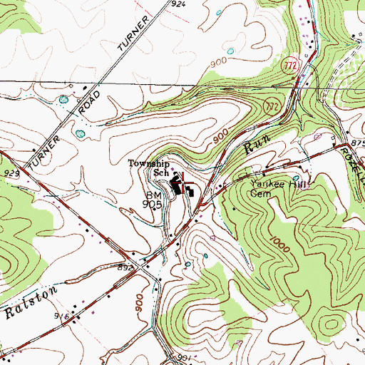 Topographic Map of Huntington High School, OH