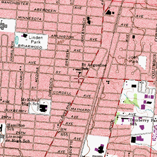 Topographic Map of Good Shepherd Baptist Church, OH
