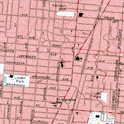 Topographic Map of Greater Emmanuel Apostolic Faith Church (historical), OH