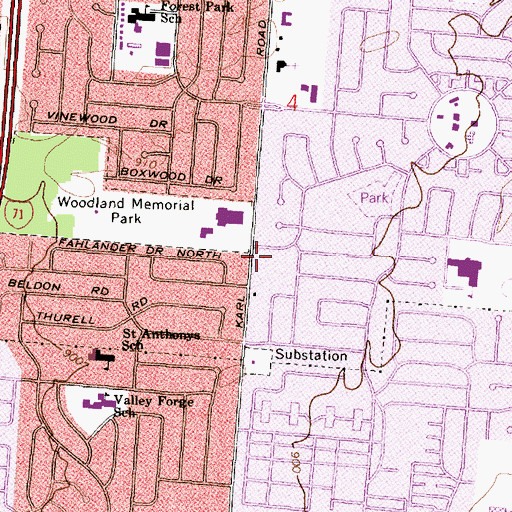 Topographic Map of Epworth United Methodist Church, OH