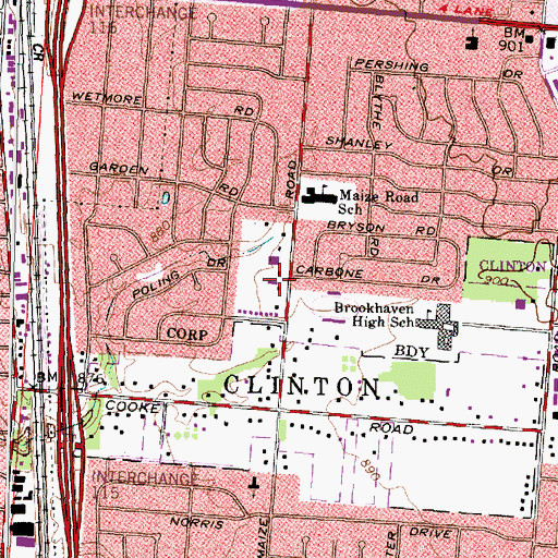 Topographic Map of Unity Church of Christianity, OH