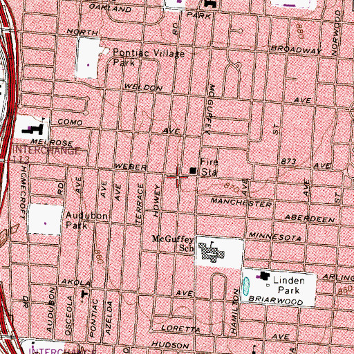 Topographic Map of Weber Road Alliance Church, OH