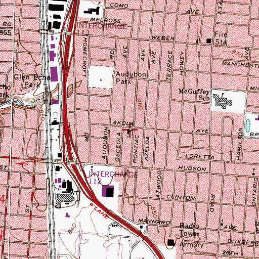 Topographic Map of Salvation Army Chapel Church, OH