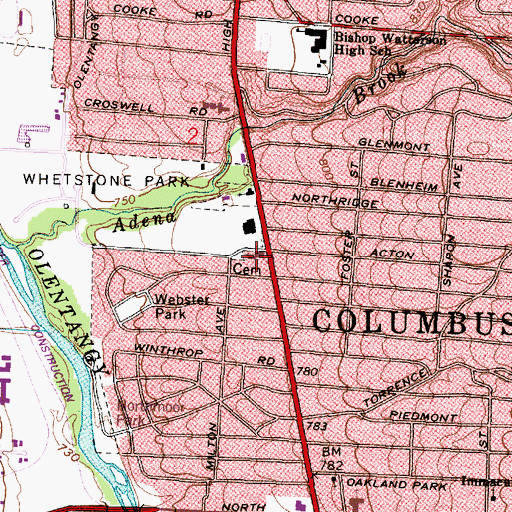 Topographic Map of Calvary Bible Church, OH