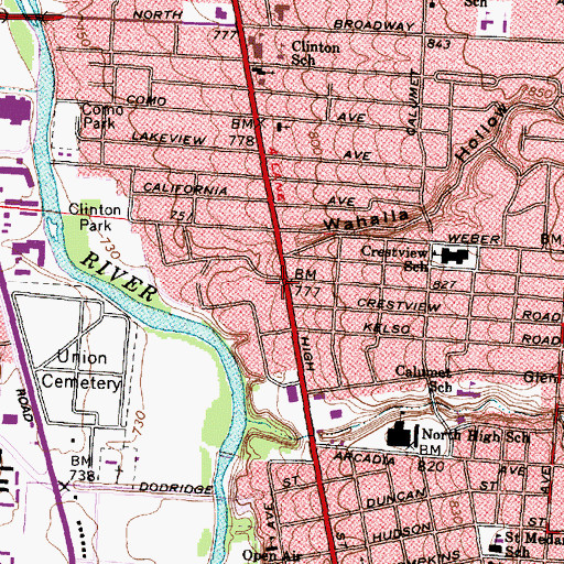 Topographic Map of I Am Sanctuary Church, OH