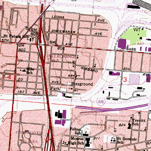 Topographic Map of Higher Ground Always Abounding Assembly Church, OH