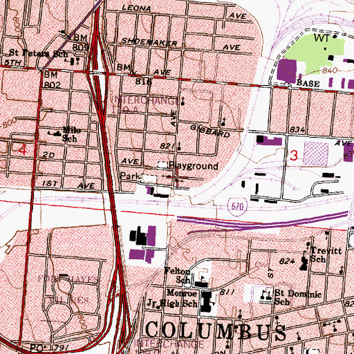 Topographic Map of Bethel Holy Temple Church of God (historical), OH