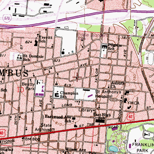 Topographic Map of Holy Church of God, OH