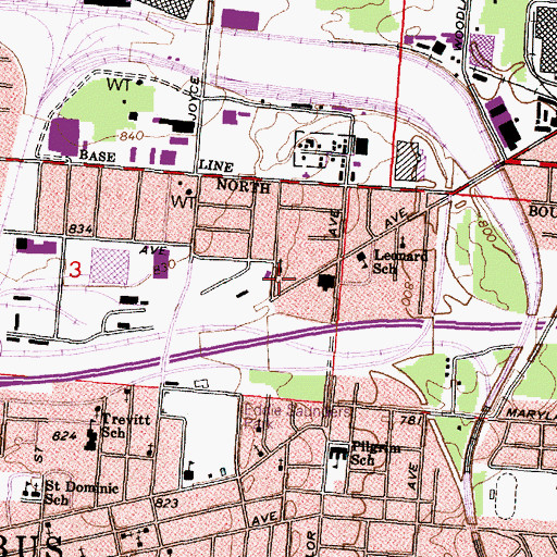 Topographic Map of Holy Carmel Holy Church of America, OH