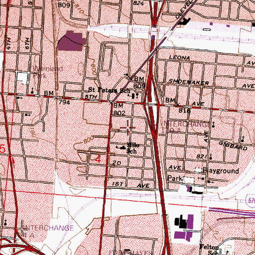 Topographic Map of Lord Jesus Christ of Apostolic Faith Church, OH