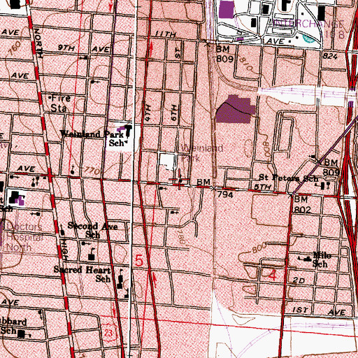 Topographic Map of Grace Baptist Church, OH
