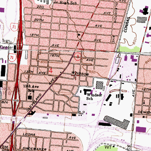 Topographic Map of Greater Liberty Temple Church, OH
