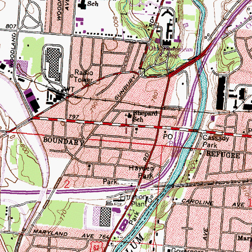 Topographic Map of Independent Missionary Church of God in Christ, OH