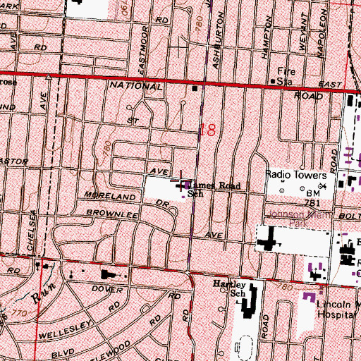 Topographic Map of Southern Ohio College, OH
