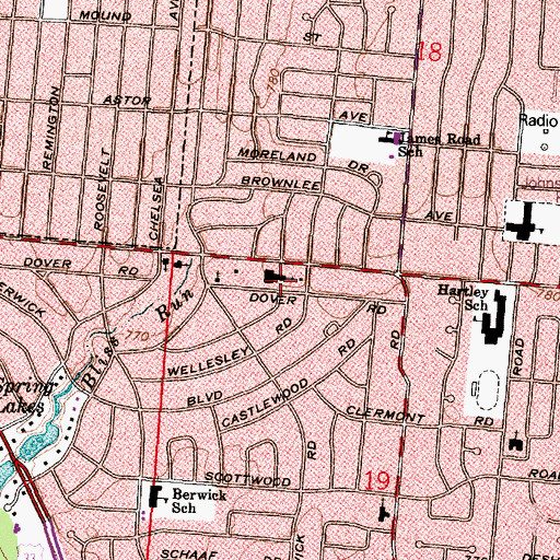 Topographic Map of Christ the King Church, OH