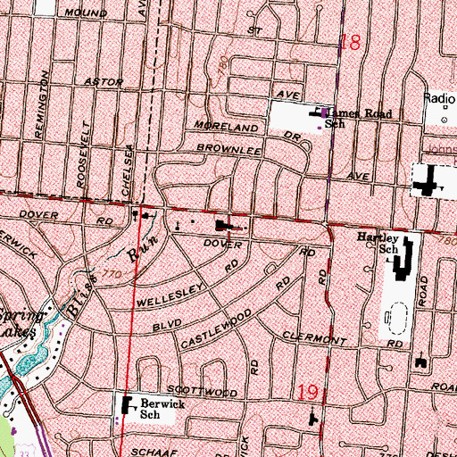 Topographic Map of Christ the King Church, OH