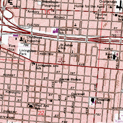 Topographic Map of United Bible Missionary Church, OH