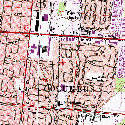 Topographic Map of Grace United Church of Christ, OH