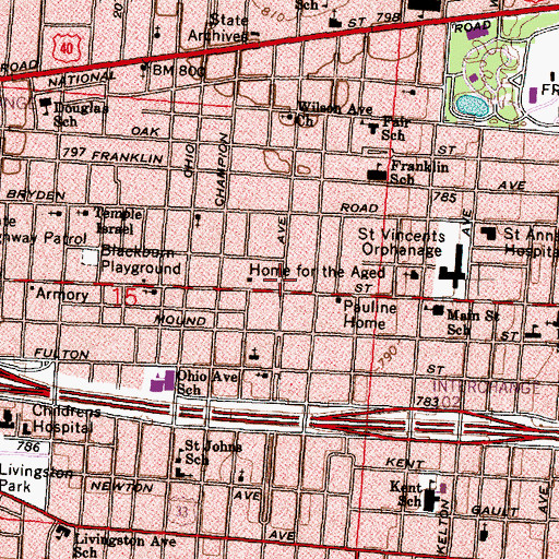 Topographic Map of Christ Temple Apostolic Church, OH